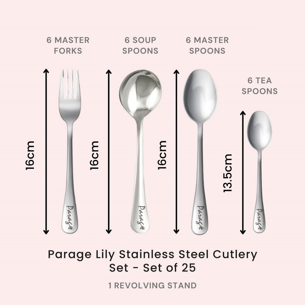 Stainless Steel Cutlery Set with Stand