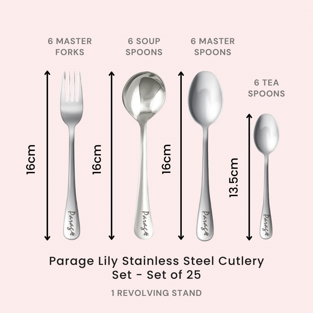Stainless Steel Cutlery Set with Stand