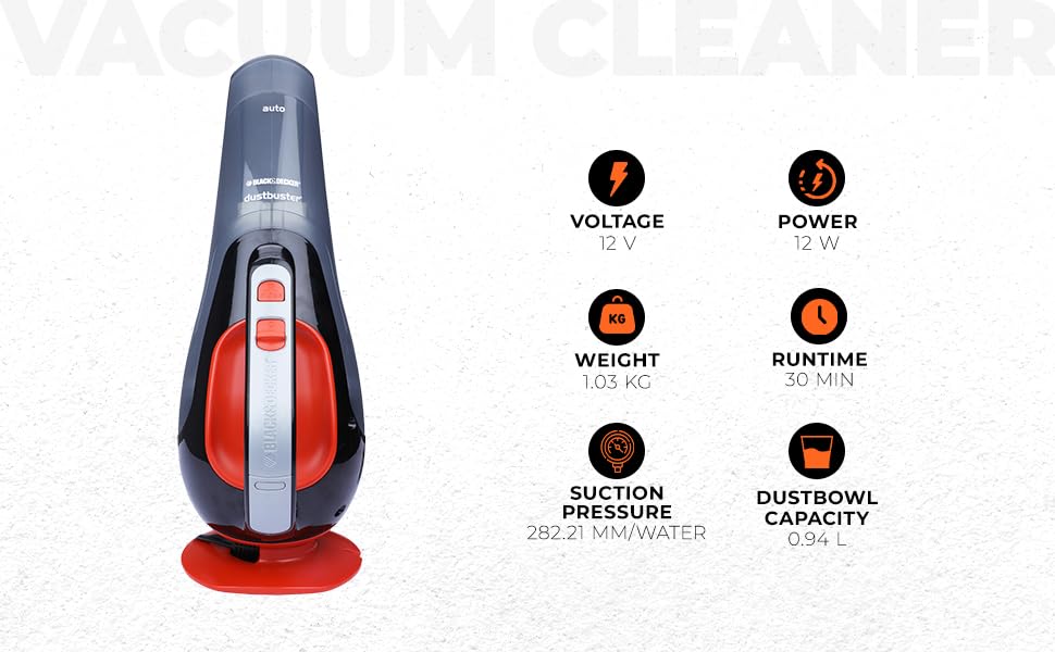 12V DC Car Vacuum Cleaner