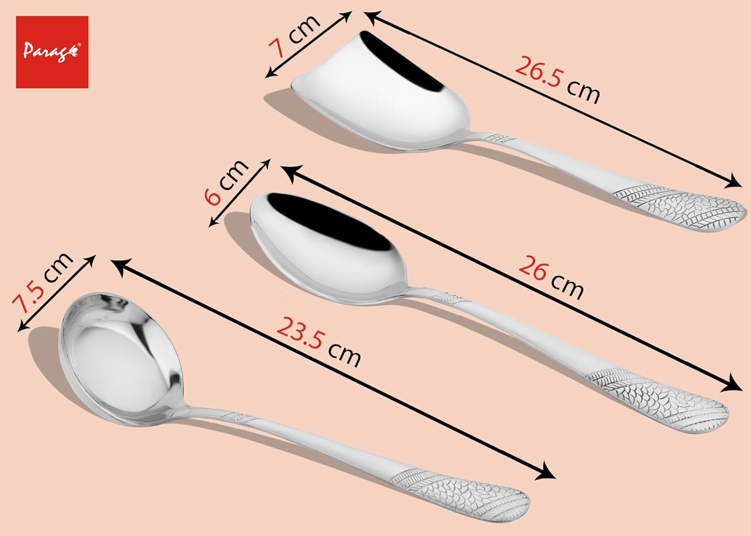 5 Pieces Stainless Steel Serving Spoon