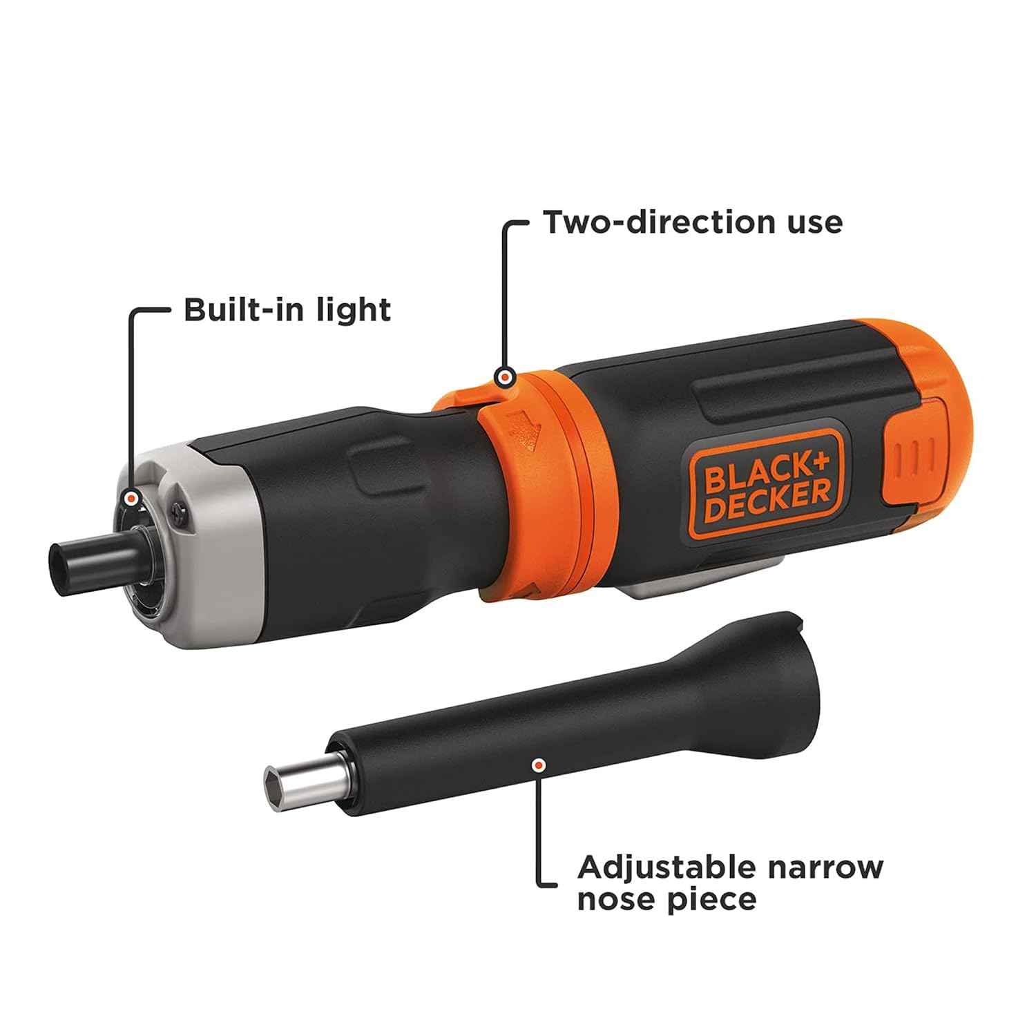 Cordless Screwdriver with 5 Fastening Bits & 1 Extender
