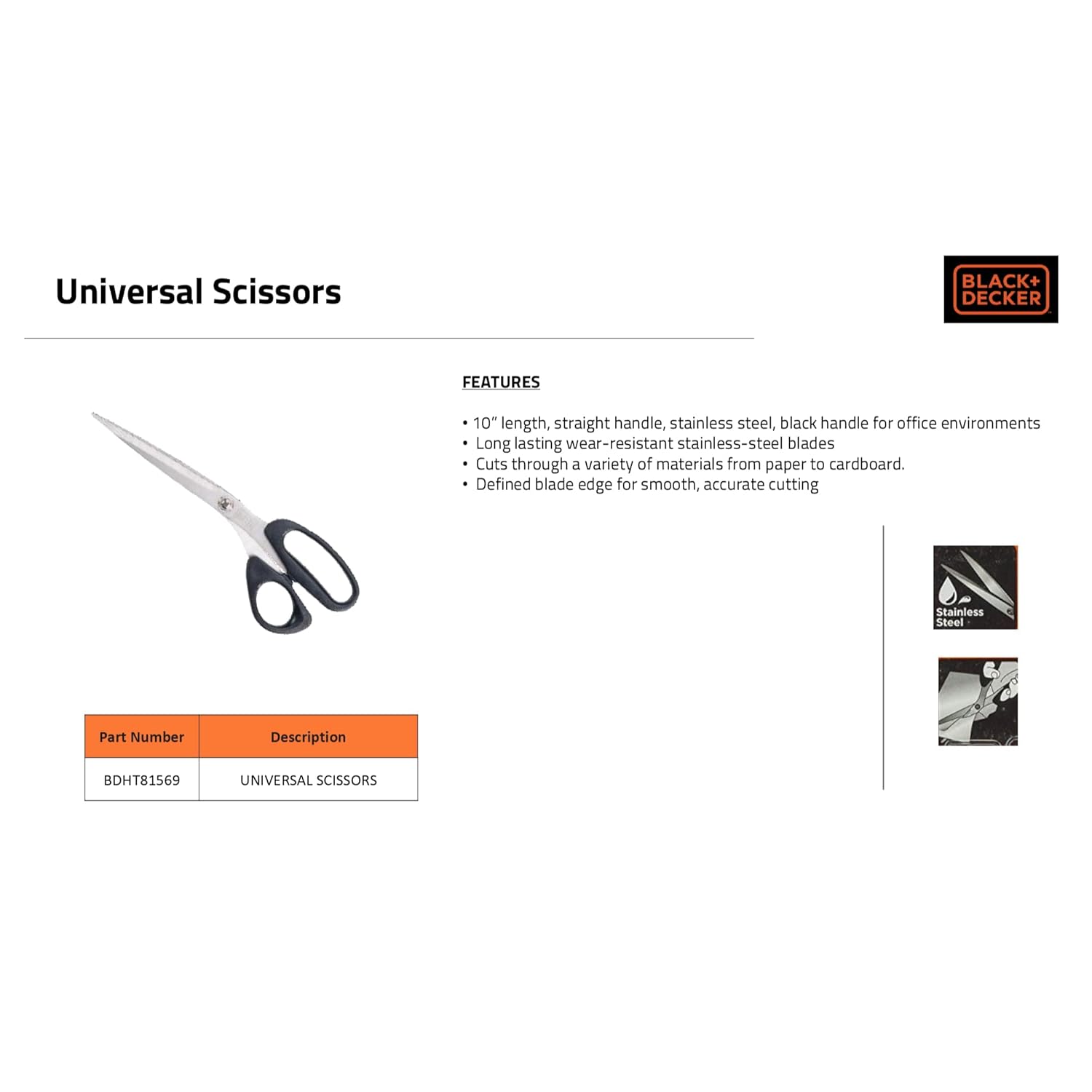 Steel Universal Scissors-10''