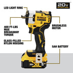20V Cordless Brushless Compact Impact Wrench 1/2"