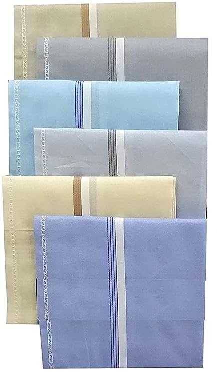 Men's Cotton Handkerchief 6 Pcs