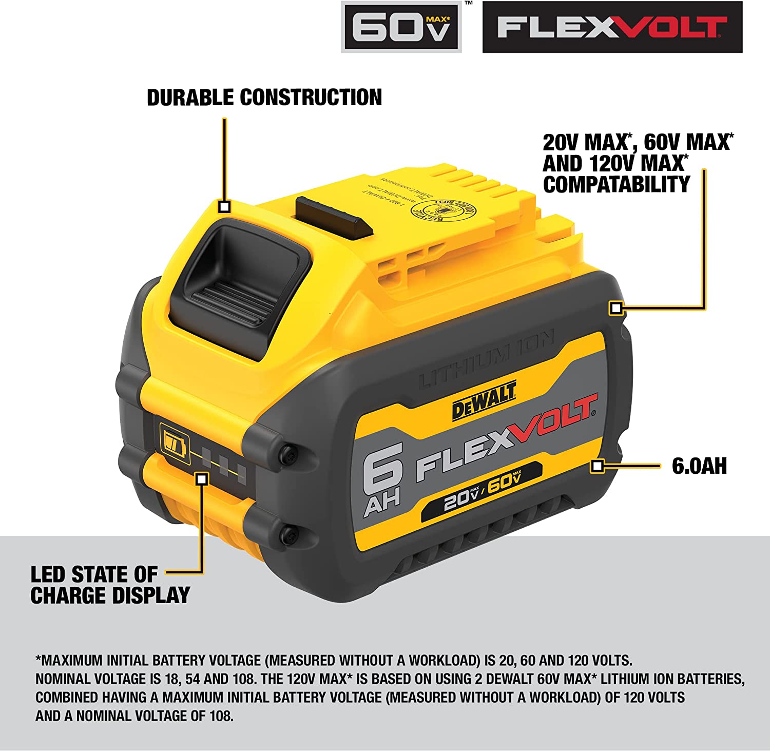 18/54V Flexvolt Battery – Contemporary Equipment