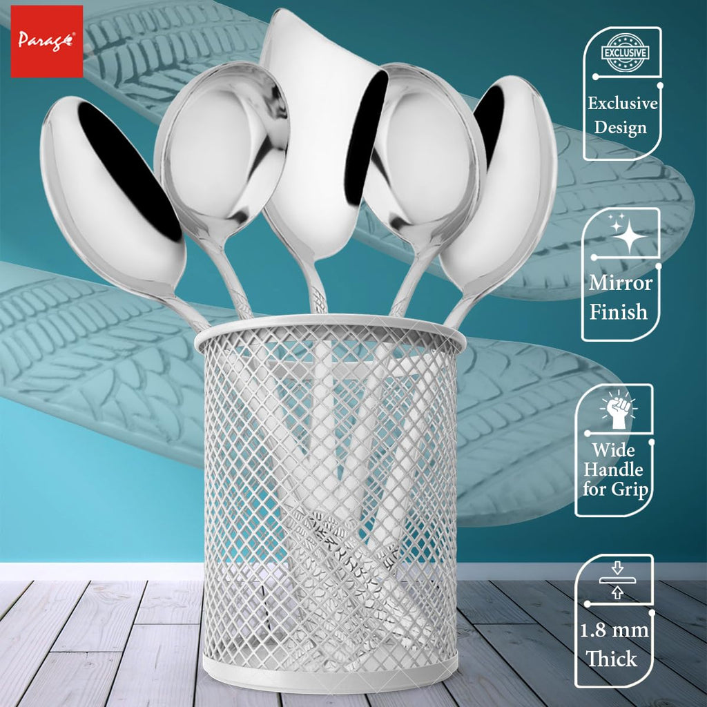 5 Pieces Stainless Steel Serving Spoon