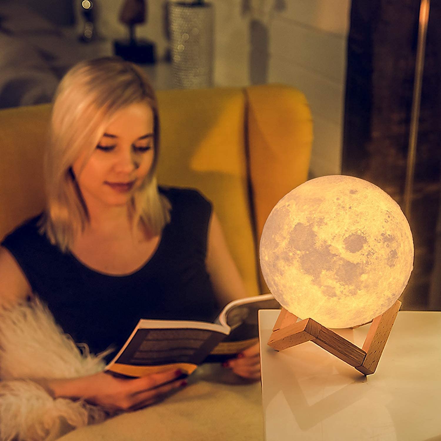 Touch Control LED Moon Night Lamp