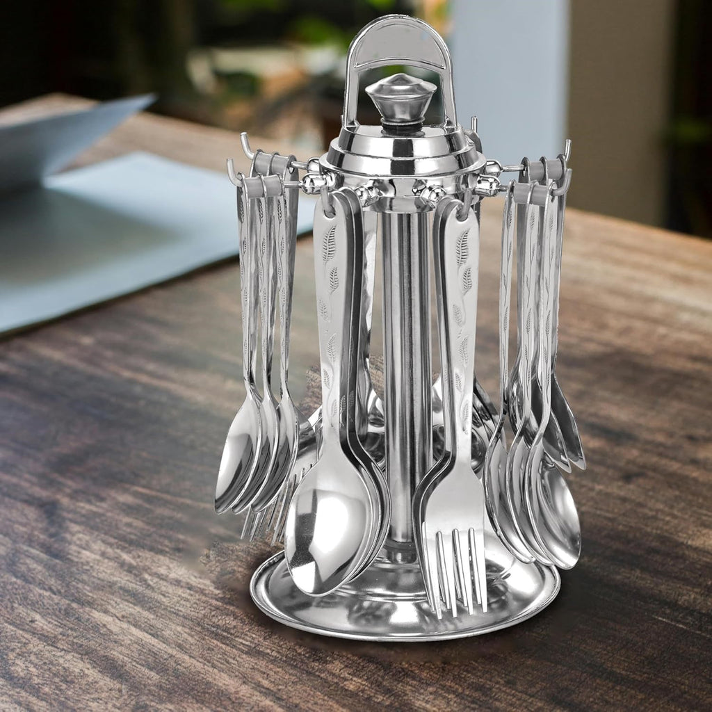 Stainless Steel Cutlery Set with Stand