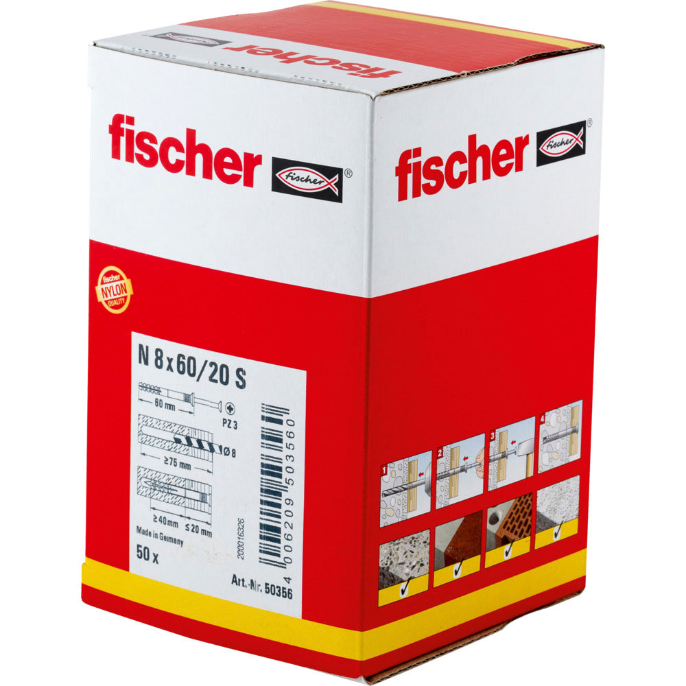 Fischer Hammer Fix N 8 x 60/20 S with countersunk head gvz